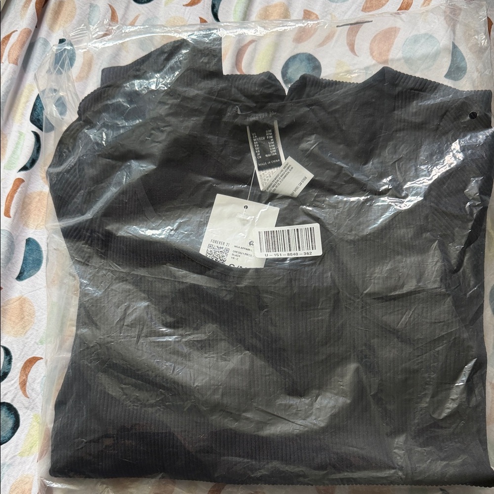 Black Ribbed one piece